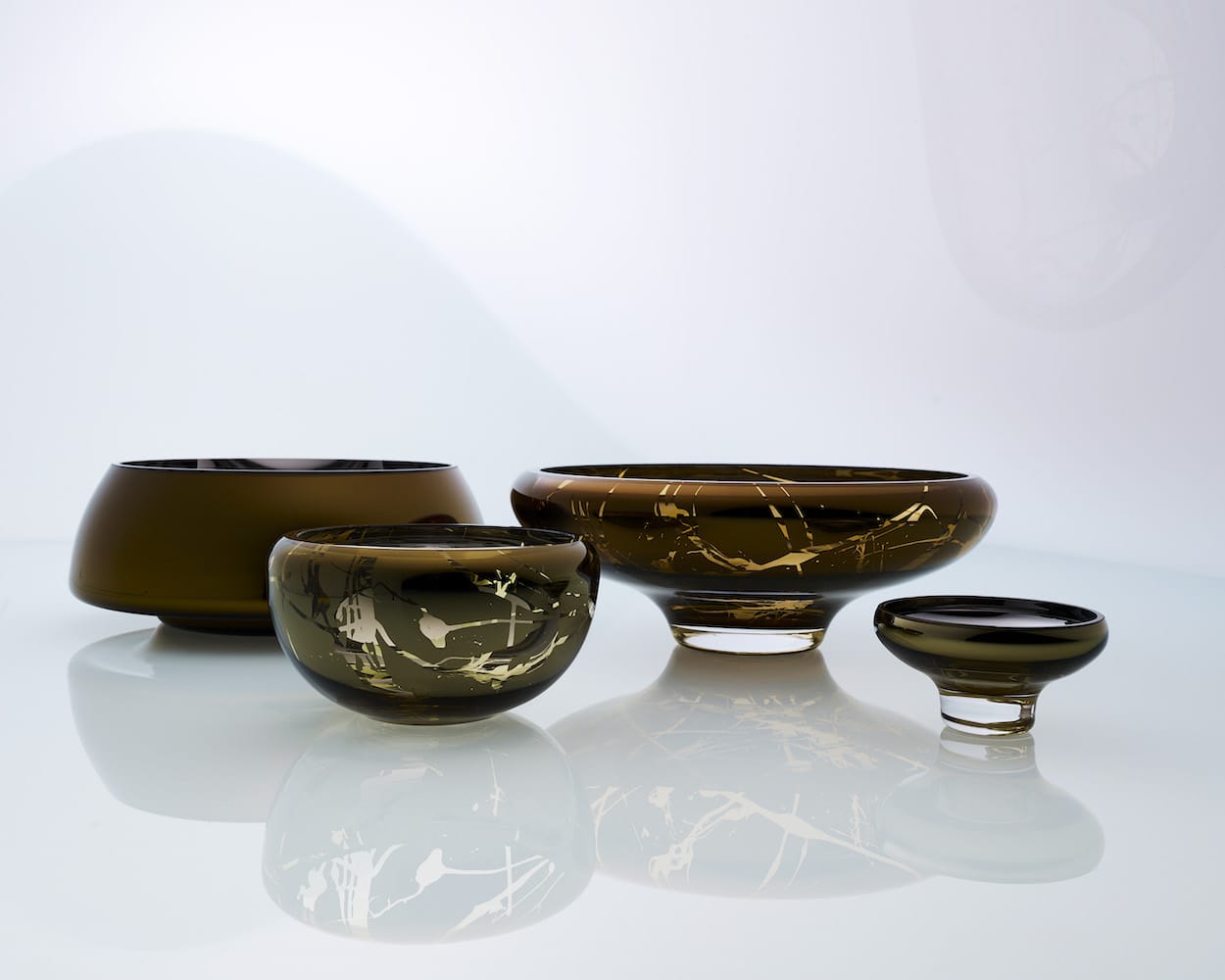 An&Angel <br>Deco Glass Bowl - Amber Splash - Image 4