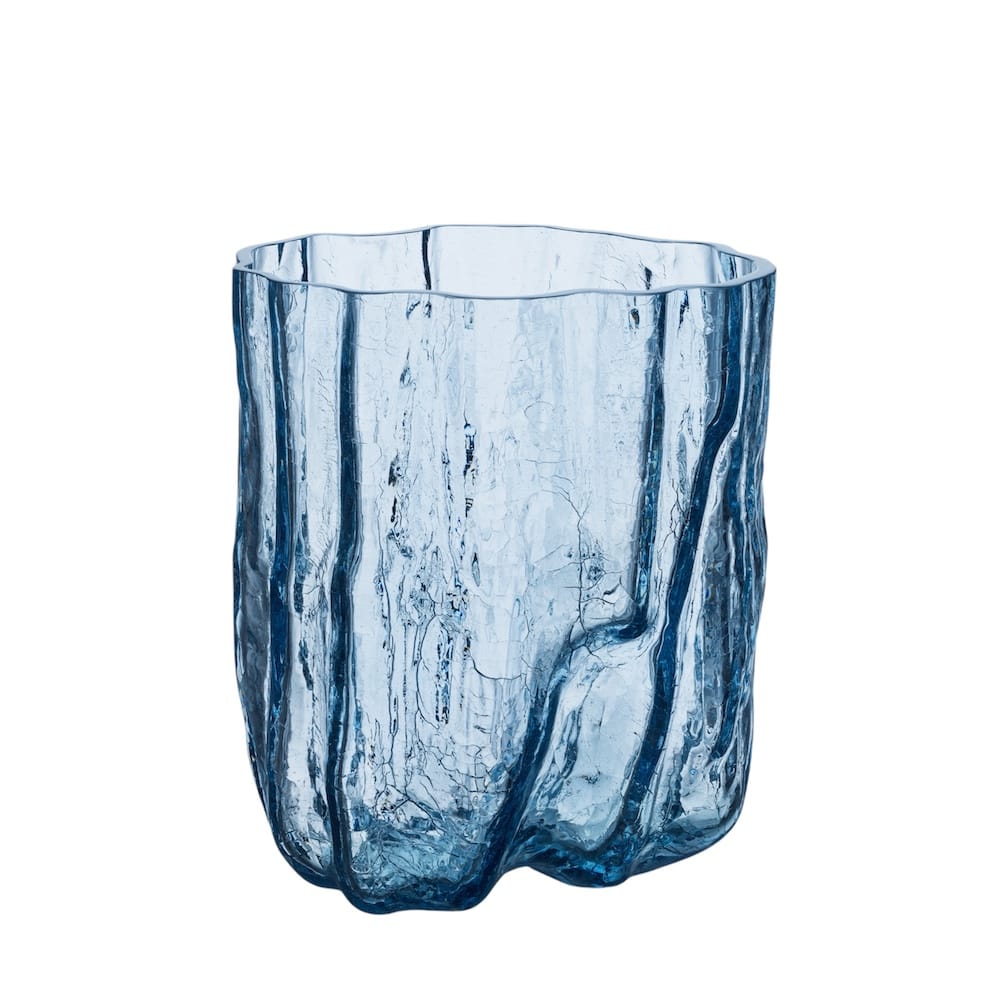 Kosta Boda <br>Crackle Vase Blue