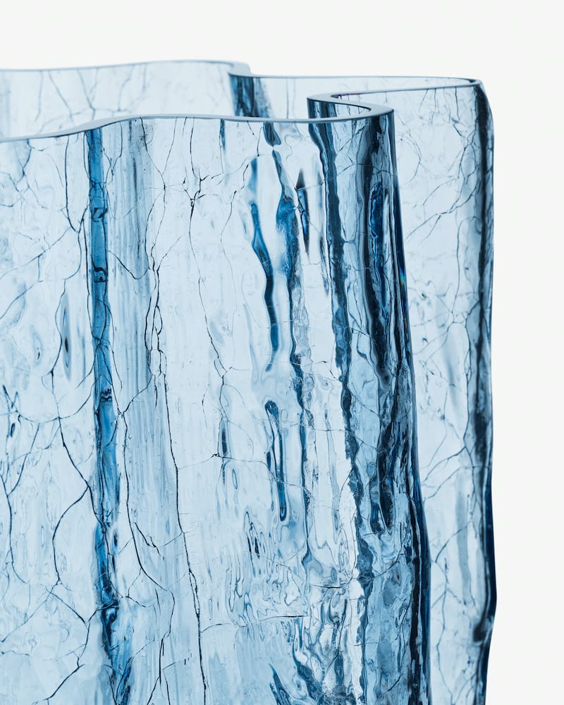 Kosta Boda <br>Crackle Vase Blue - Image 2