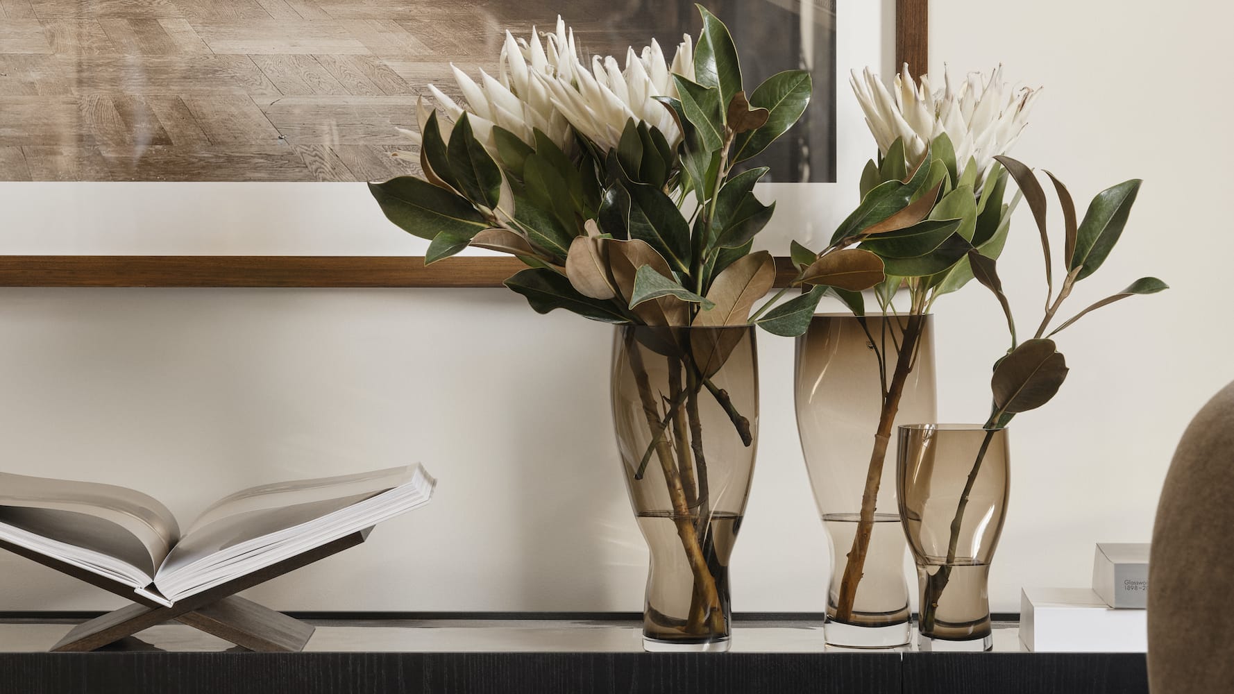 Orrefors <br>Squeeze Vase Smokey Brown M - Image 3