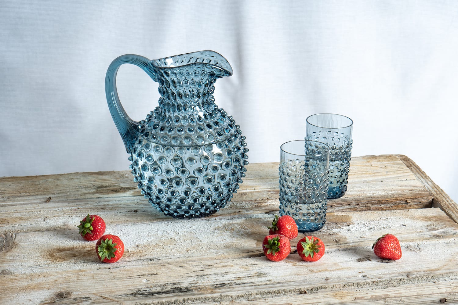 Klimchi <br>Misty Blue Hobnail Tumblers (set of 2) - Image 4