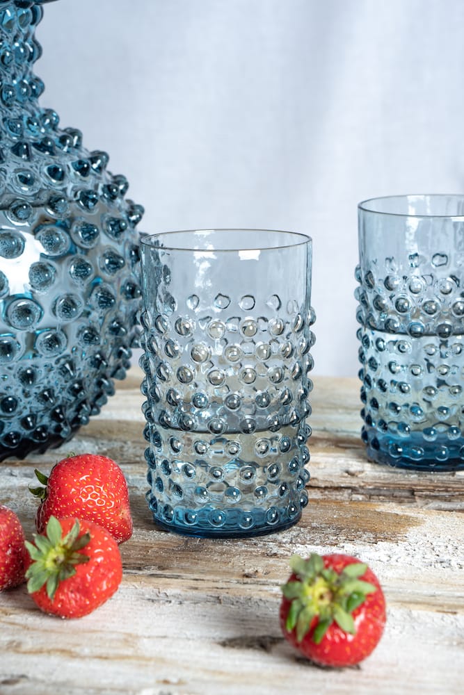 Klimchi <br>Misty Blue Hobnail Tumblers (set of 2) - Image 5